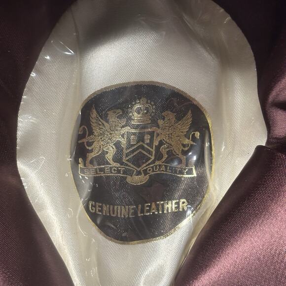 Vintage Leather Suede Fedora Gangster Hat Hipster Western Size 6 7/8 Made In USA - Picture 8 of 8